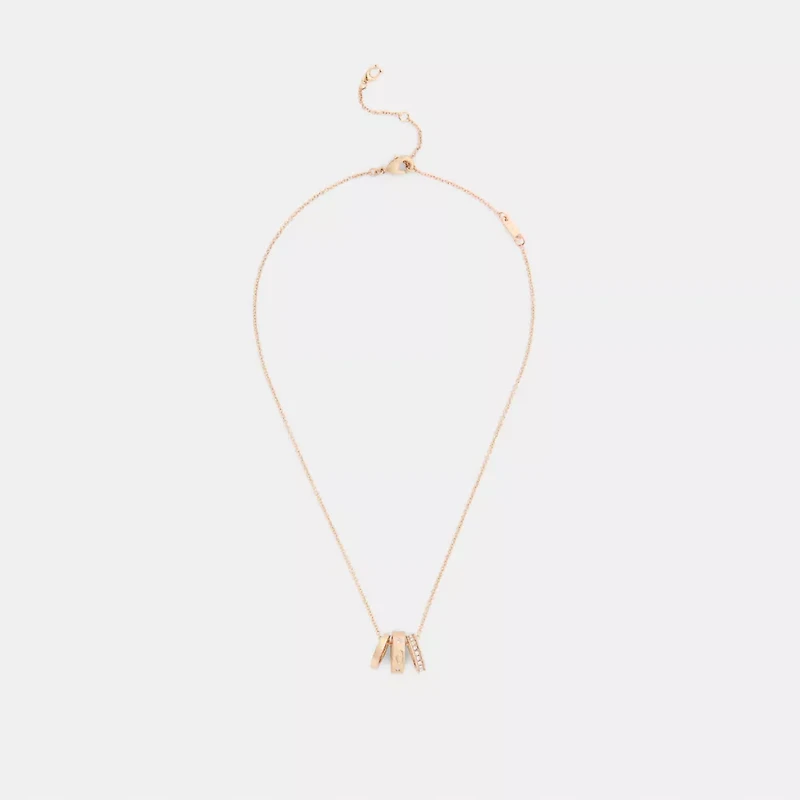 Repeated C Rondelle Necklace