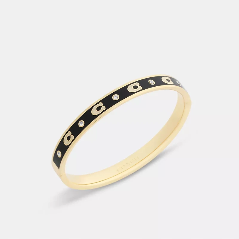 Repeated C Hinged Bangle