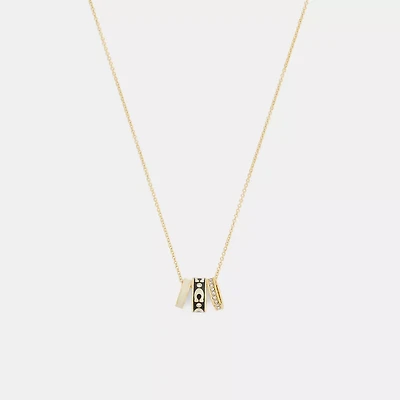 Repeated C Rondelle Necklace