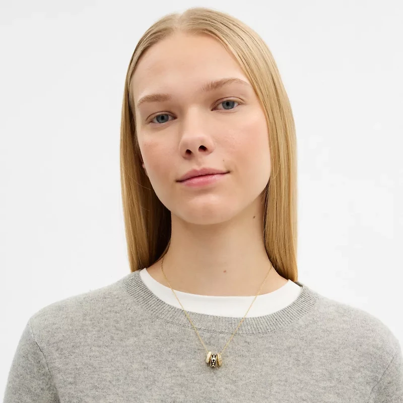 Repeated C Rondelle Necklace