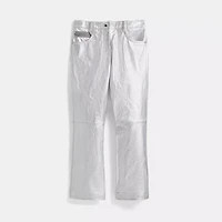 Restored Metallic Leather Pants