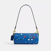 Barrel Bag With Americana Star Print