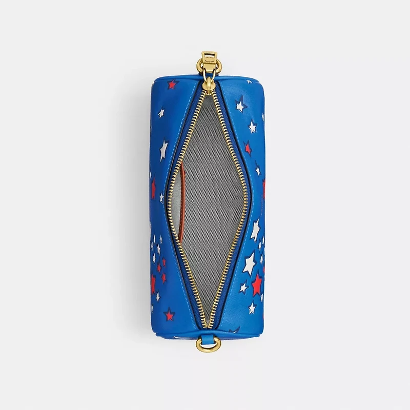 Barrel Bag With Americana Star Print