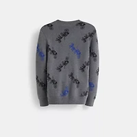 Restored Horse And Carriage V-Neck Sweater