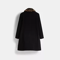 Restored Wool Coat With Shearling Collar