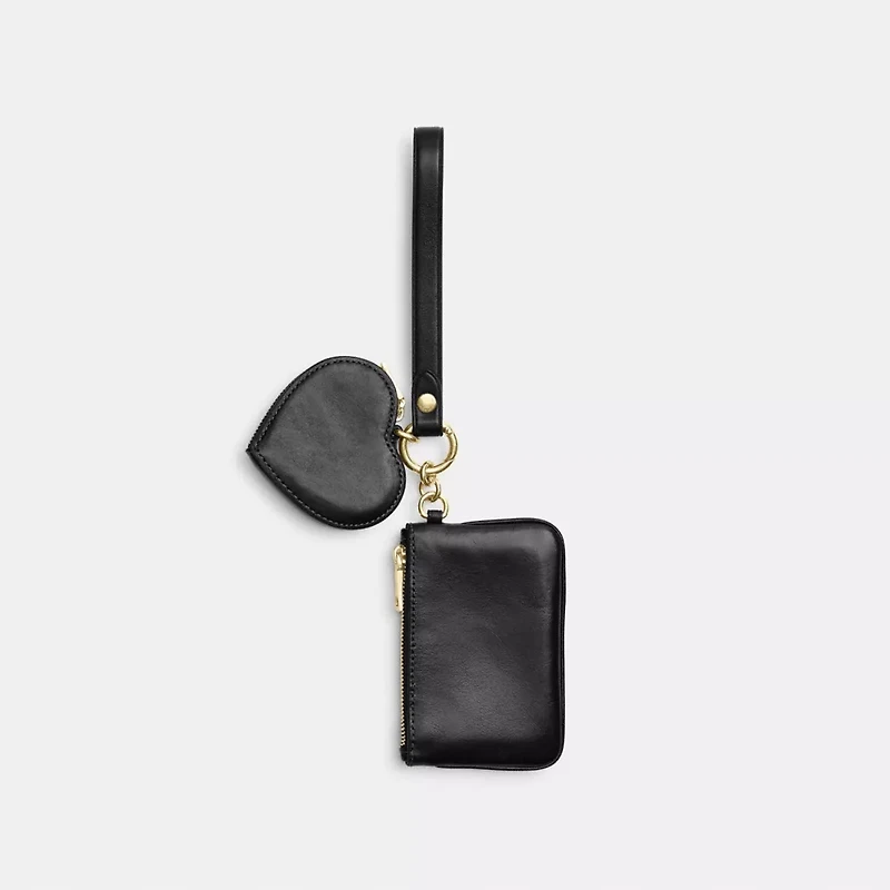 Wristlet And Heart Pouch