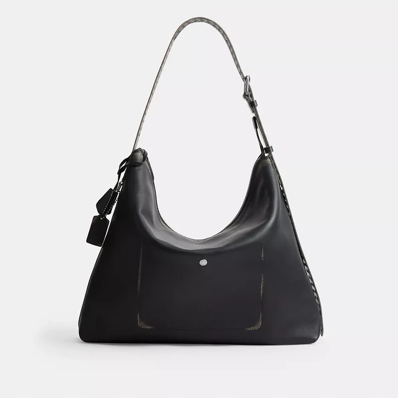 Mott Messenger Bag In Loved Leather With Studs