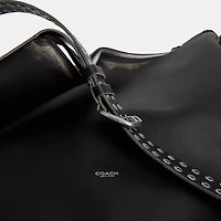 Mott Messenger Bag In Loved Leather With Studs