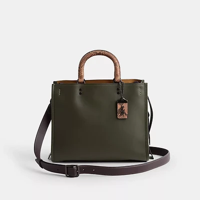 Restored Rogue Bag With Snakeskin Detail