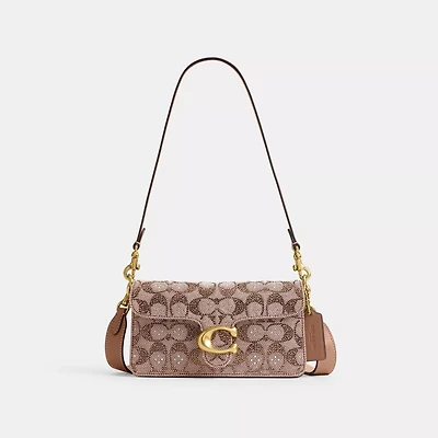 Soft Tabby Shoulder Bag 20 In Crystal Signature Jacquard
