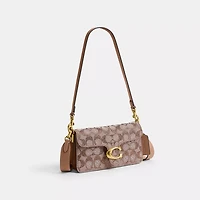 Soft Tabby Shoulder Bag 20 In Crystal Signature Jacquard