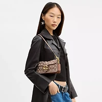Soft Tabby Shoulder Bag 20 In Crystal Signature Jacquard