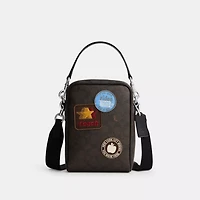 Tristan Crossbody Bag 14 In Signature Canvas With Patches