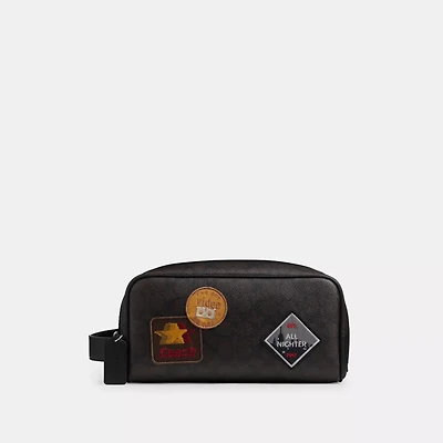Large Travel Kit In Signature Canvas With Patches