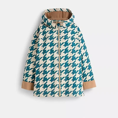 Restored Houndstooth Hooded Jacket