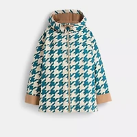Restored Houndstooth Hooded Jacket