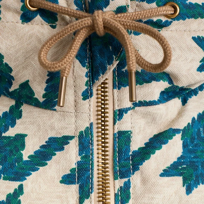 Restored Houndstooth Hooded Jacket