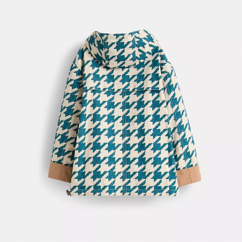 Restored Houndstooth Hooded Jacket