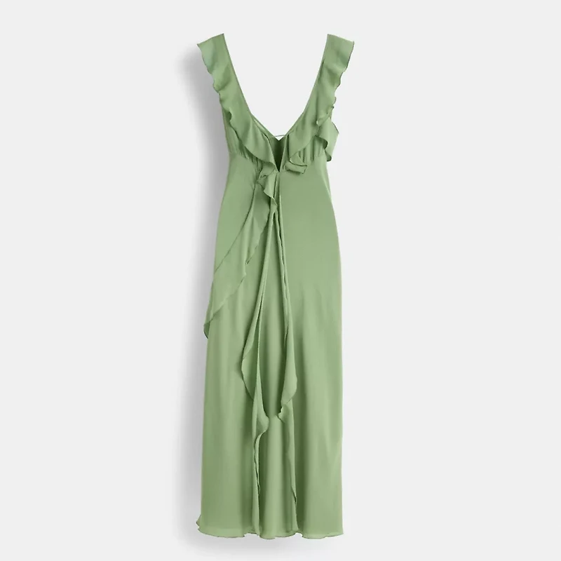 Restored V-Neck Bias Dress