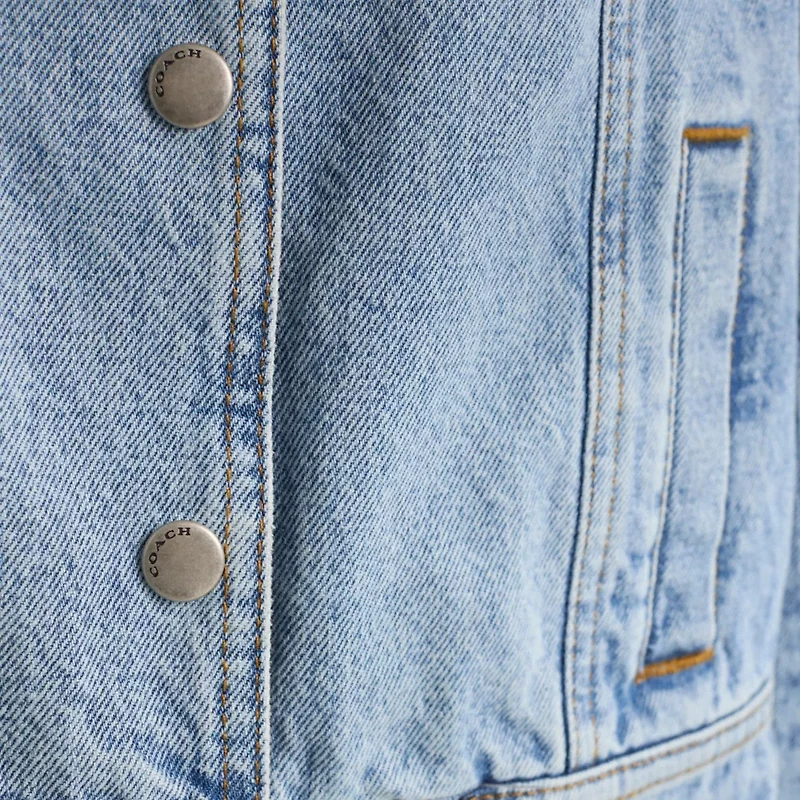 Restored Shearling Collar Denim Jacket