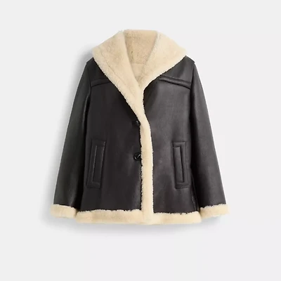 Restored Shawl Collar Shearling Coat