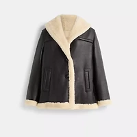 Restored Shawl Collar Shearling Coat
