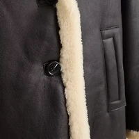 Restored Shawl Collar Shearling Coat
