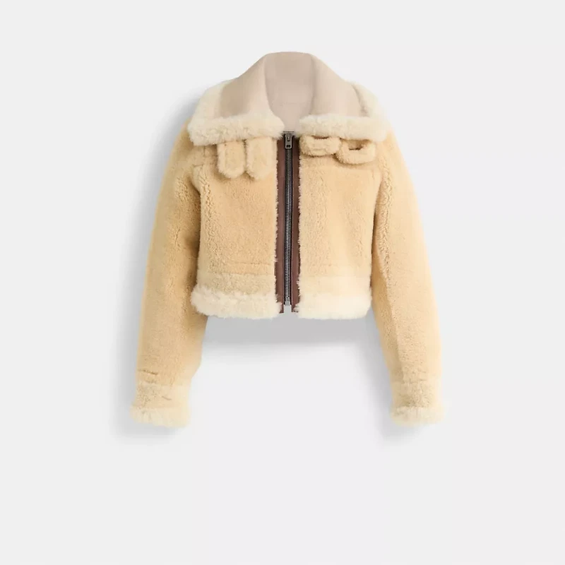 Restored All Over Shearling Shrunken Aviator