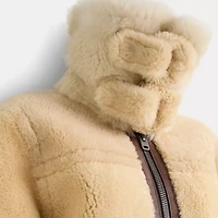 Restored All Over Shearling Shrunken Aviator
