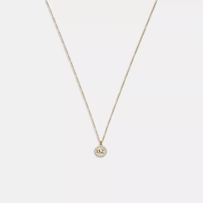 Signature Crystal Pearl Pendant Necklace