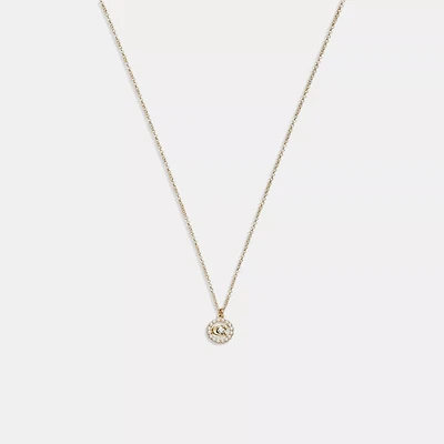 Signature Crystal Pearl Pendant Necklace
