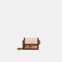 Upcrafted Belt Bag In Blocked Signature Canvas With Snakeskin