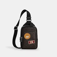 Racer Sling Pack In Signature Canvas With Patches