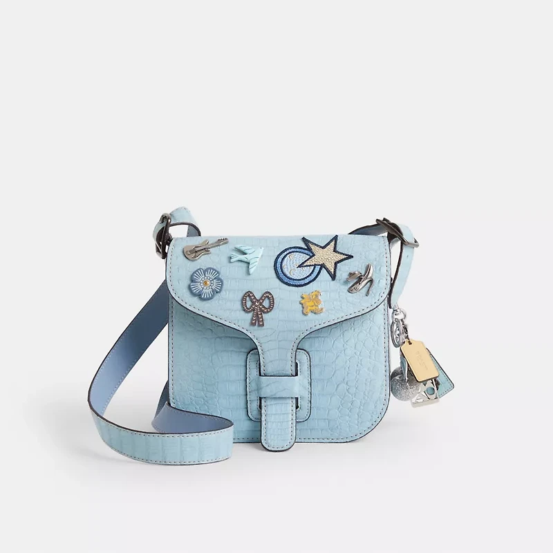 Upcrafted Courier Bag In Crocodile