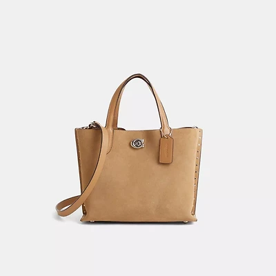 Restored Willow Tote Bag 24 With Rivets