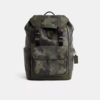 Restored League Flap Backpack In Signature Camo Print