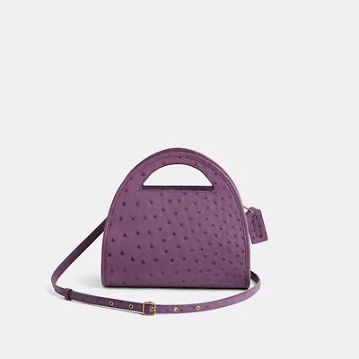 Restored Zip Dome Crossbody In Ostrich