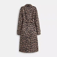 Restored Leopard Oversized Trench Coat