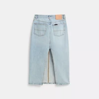 Restored Long Denim Skirt