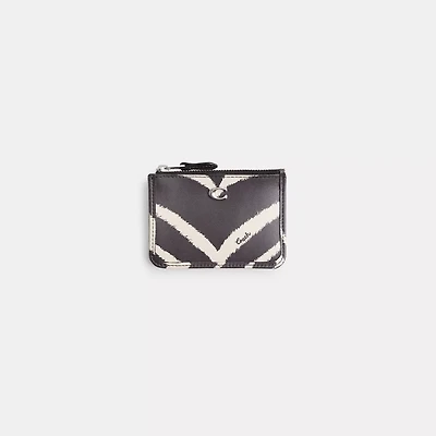 Restored Mini Skinny Id Case With Zebra Print