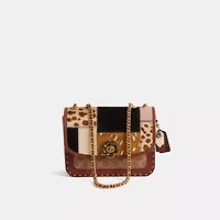 Upcrafted Madison Shoulder Bag In Signature Canvas With Rivets And Snakeskin Detail