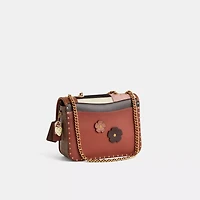 Upcrafted Madison Shoulder Bag In Signature Canvas With Rivets And Snakeskin Detail