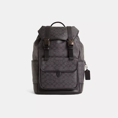 Restored League Flap Backpack In Signature Canvas