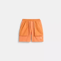 Restored Mixed Material Shorts