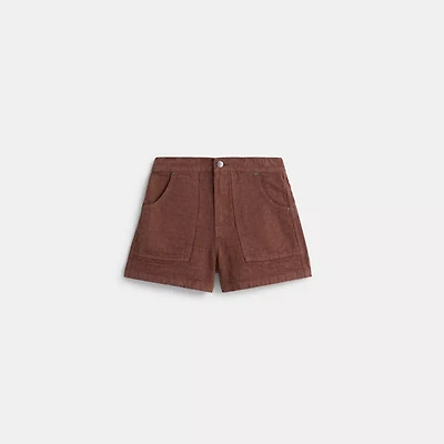 Restored Signature Jacquard Denim Shorts