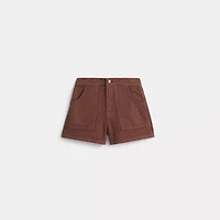 Restored Signature Jacquard Denim Shorts