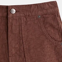 Restored Signature Jacquard Denim Shorts