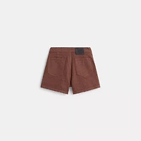 Restored Signature Jacquard Denim Shorts