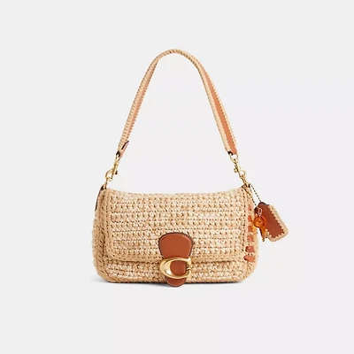Custom Soft Tabby Shoulder Bag With Crochet