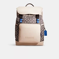 Restored League Flap Backpack In Signature Jacquard